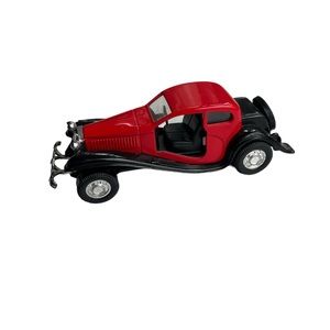 Vintage Yatming NO. 8505 Red, Black, And Silver 4.5 Inch 4 Car Wheels, Model Car